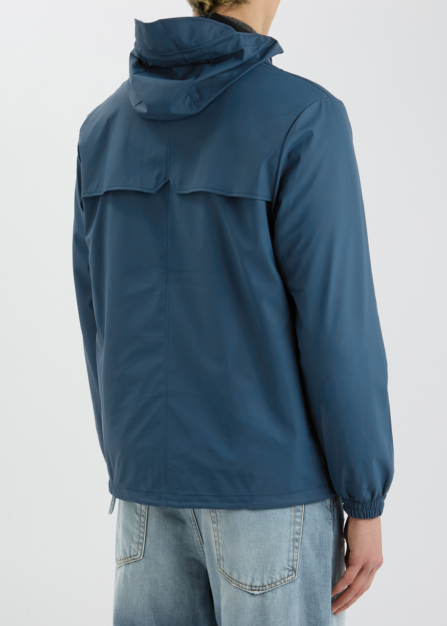  Rains Storm Breaker Hooded Rubberised Jacket - Blue - L 