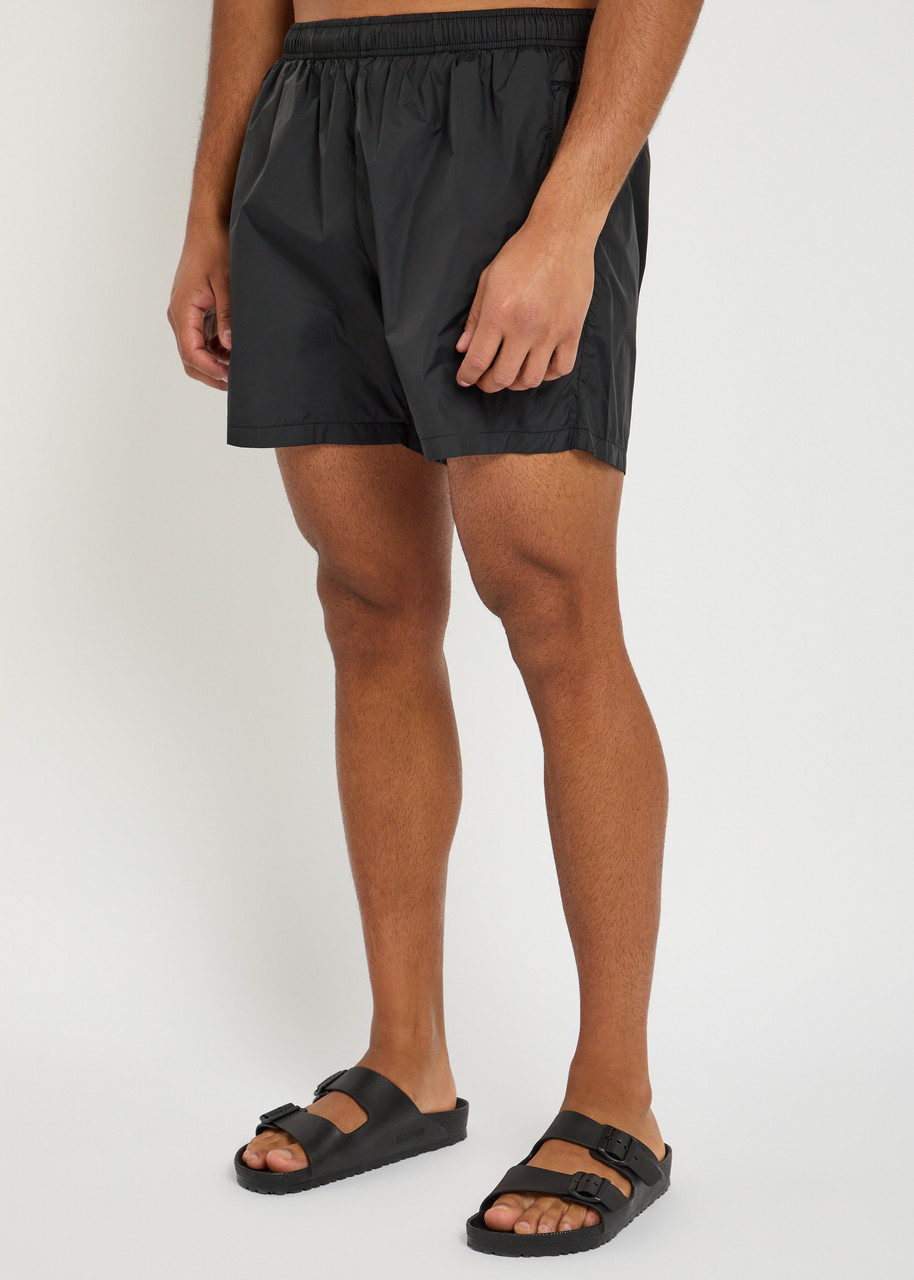 Mki Miyuki Zoku Logo-embroidered Shell Swim Shorts In Black
