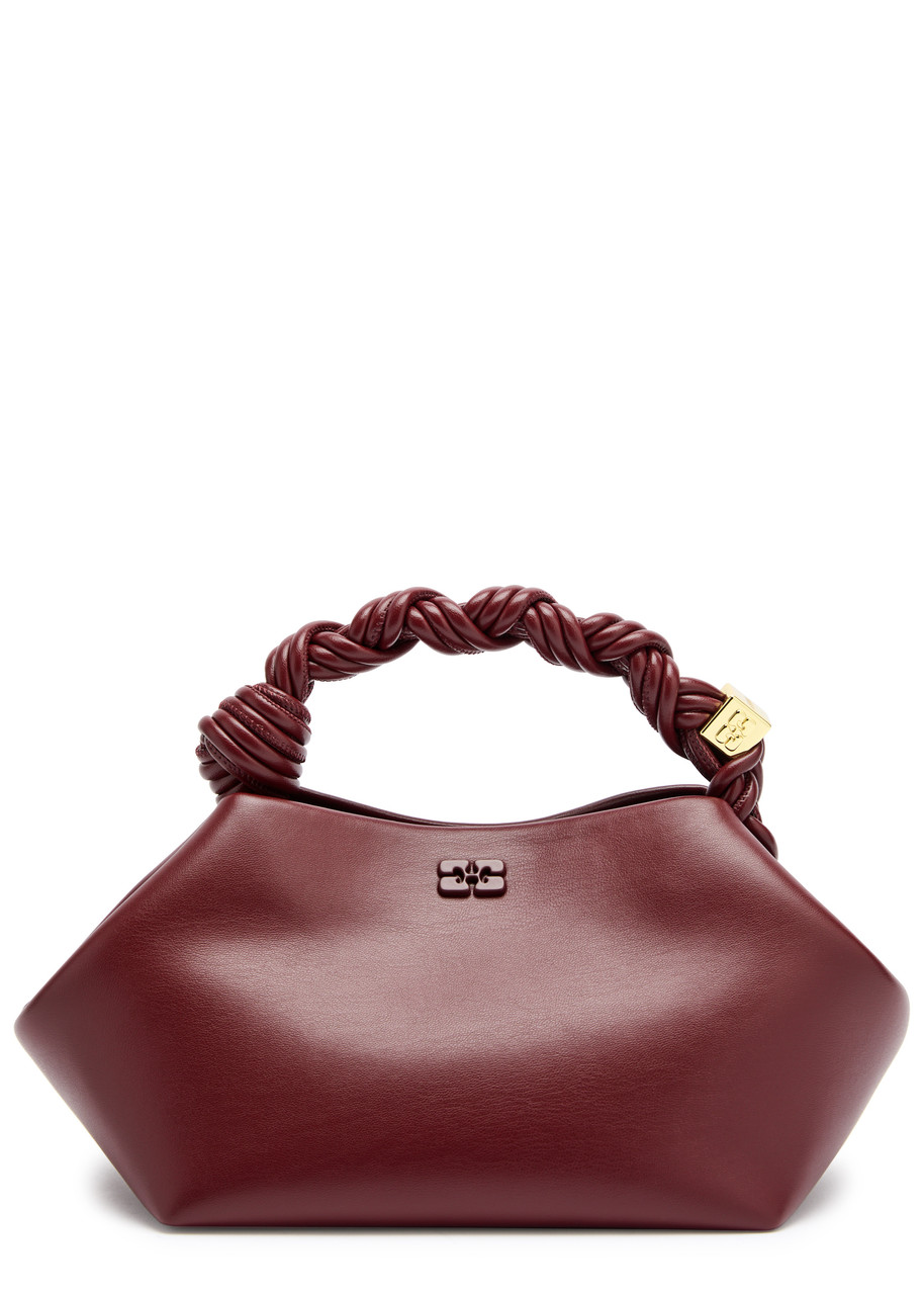 Ganni Borsa A Mano Bou Bag Small Burgundy In Burgundy