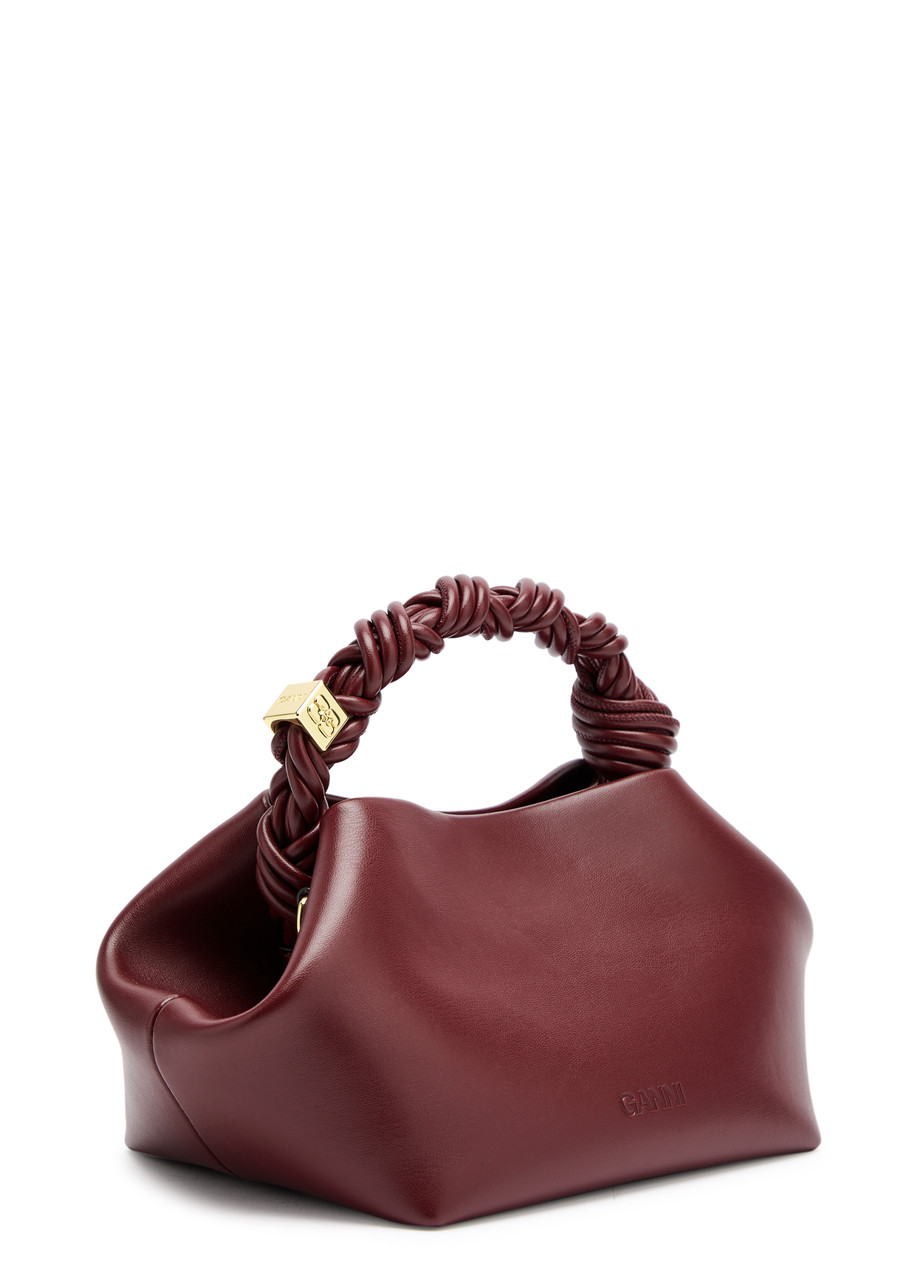 Ganni Borsa A Mano Bou Bag Small Burgundy In Burgundy