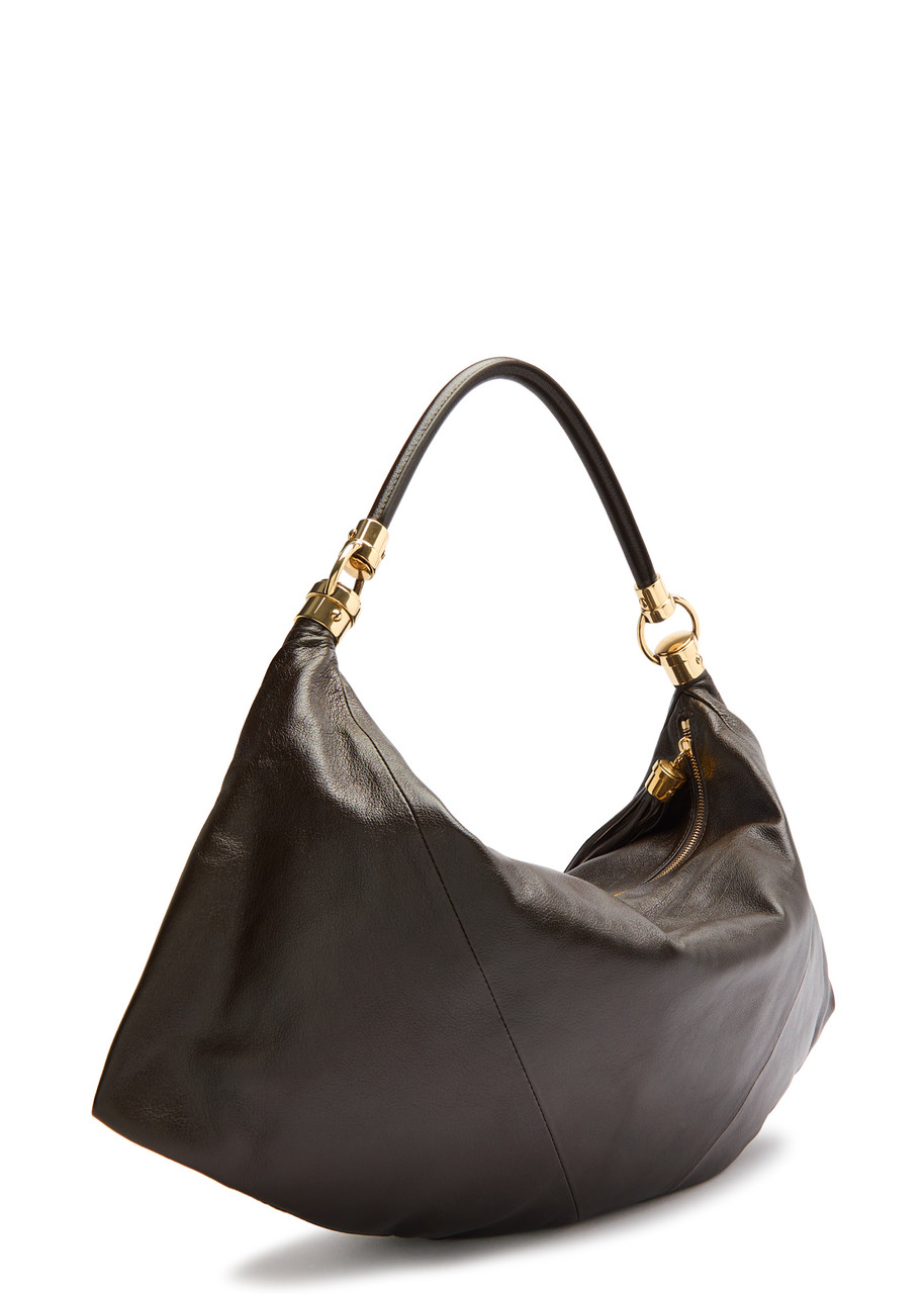 Chloé Chloe Foulard Grained Leather Shoulder Bag In Brown