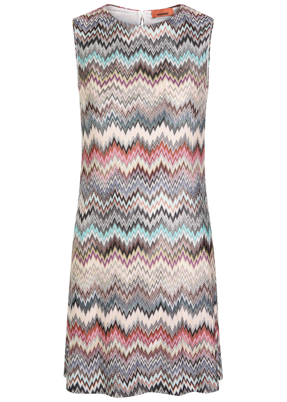 Missoni Zigzag Metallic-knit Mini Dress - Multicoloured - 44 (UK12 / M)