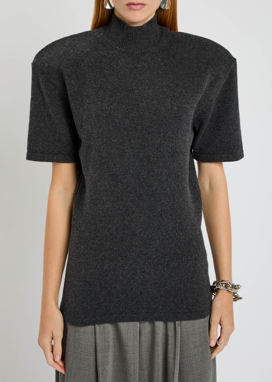 Jacquemus Castagna Wool And Cashmere-blend Turtleneck Sweater In Gray