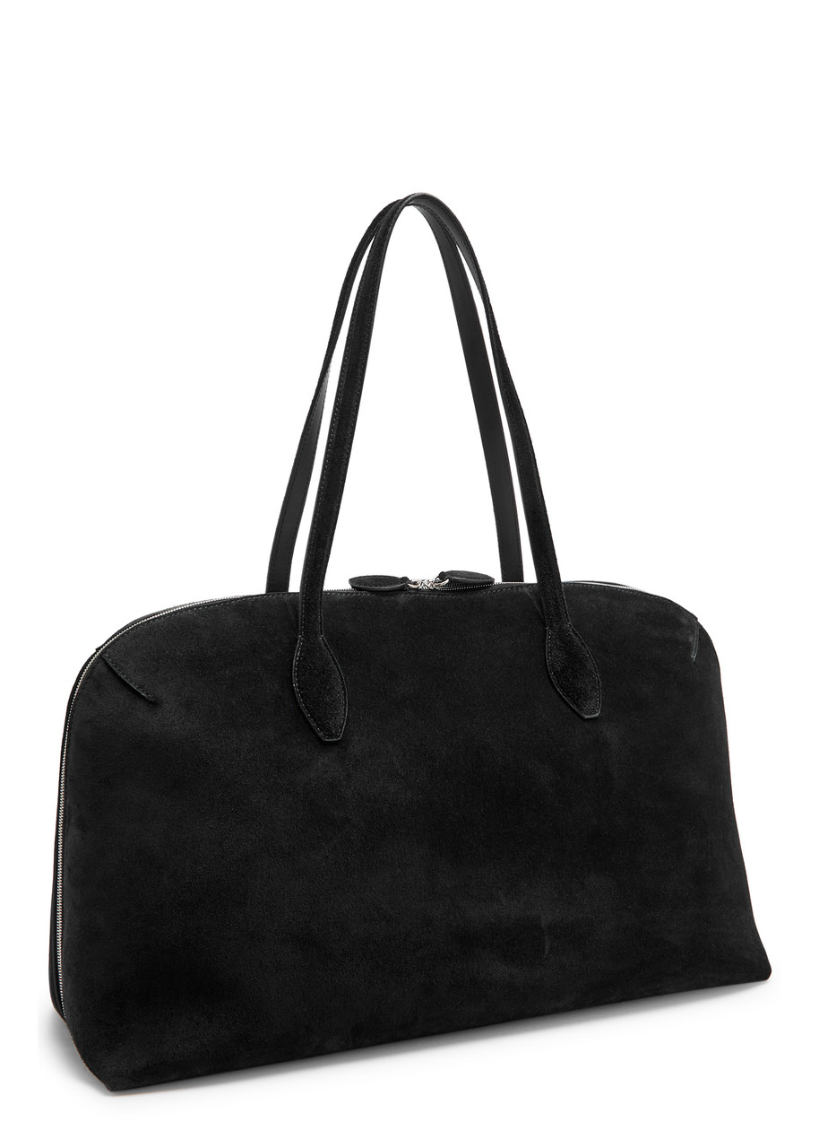 Totême Day Suede Tote Bag In Black