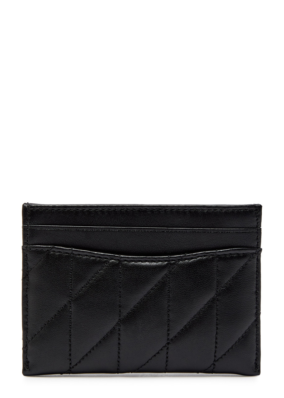  Coach Pillow Quilted Leather Card Holder - Black - One Size 