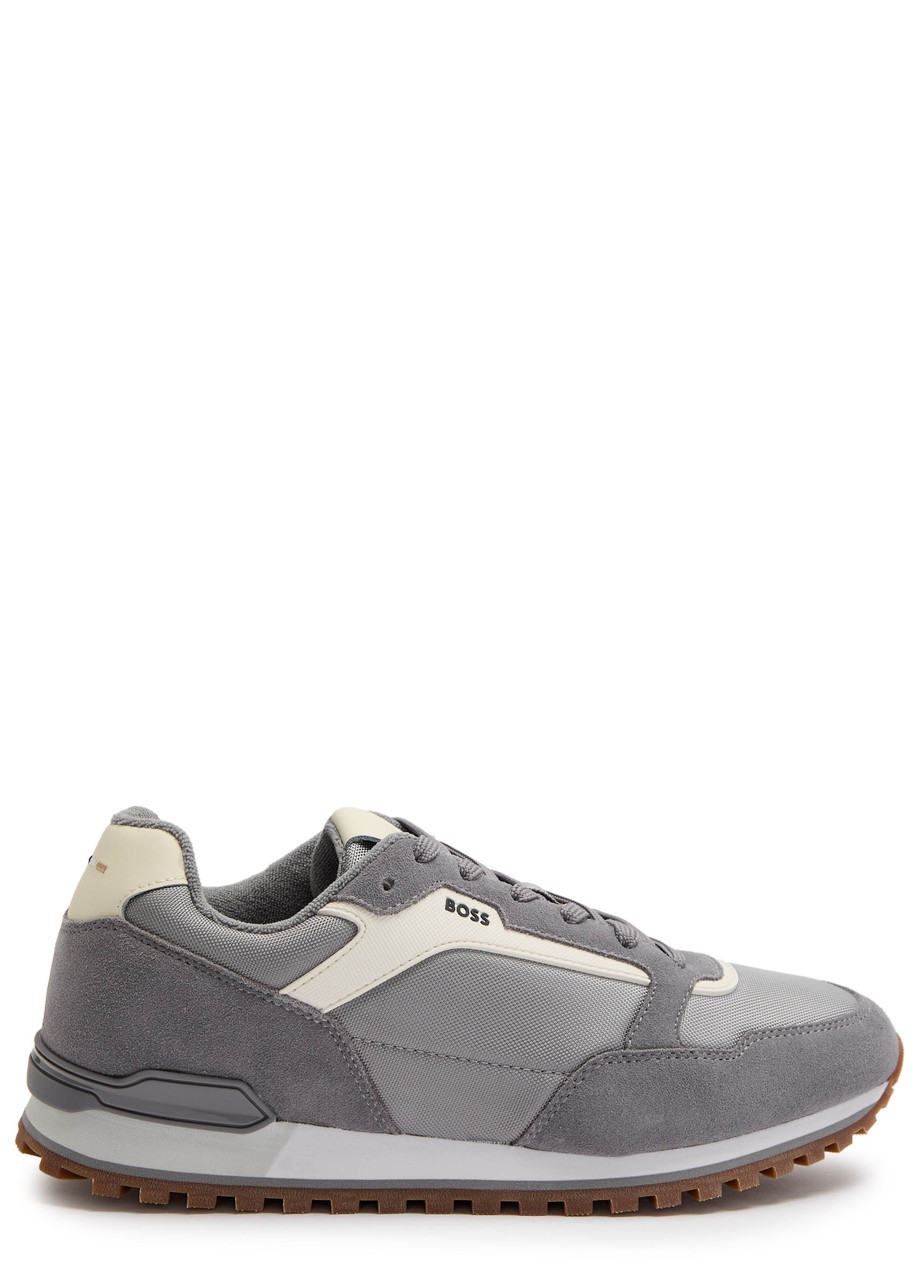 Hugo Boss Boss Parkour L Runner Panelled Mesh Sneakers In Gray
