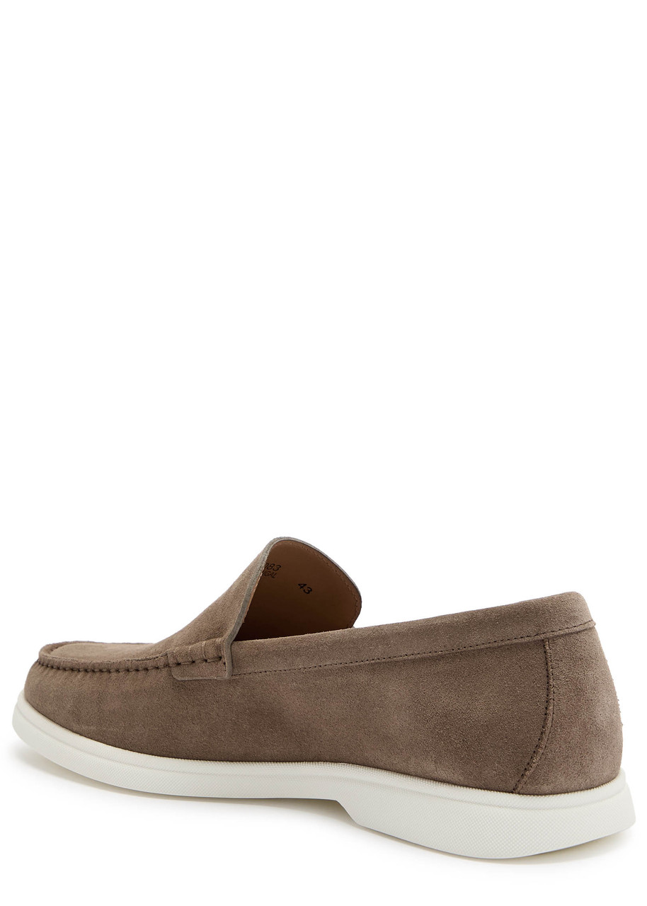 Hugo Boss Boss Sienne Suede Loafers In Brown