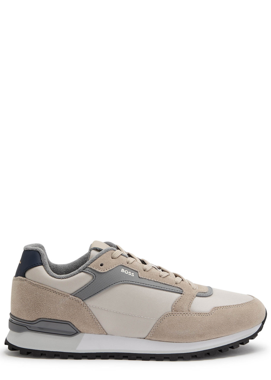 Hugo Boss Boss Parkour L Runner Panelled Mesh Sneakers In Gray