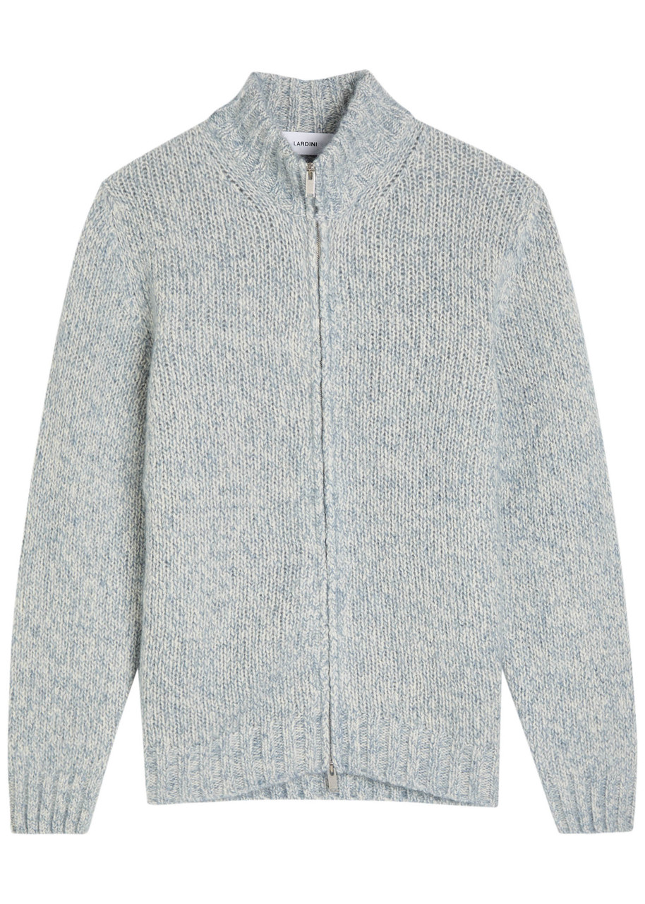 Lardini Wool-blend Cardigan In Gray