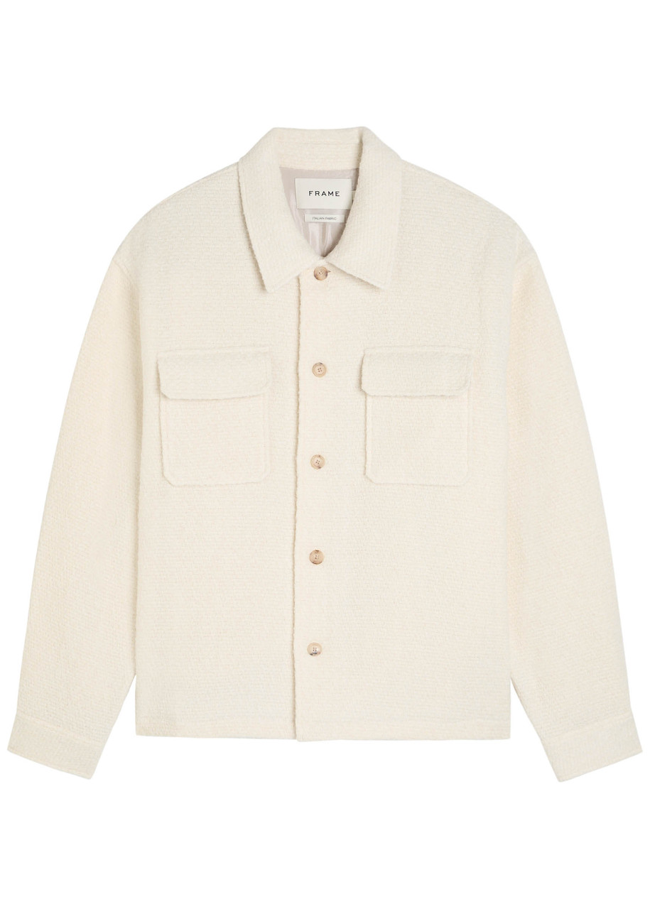 Frame Tweed Casual Jacket In Neutral