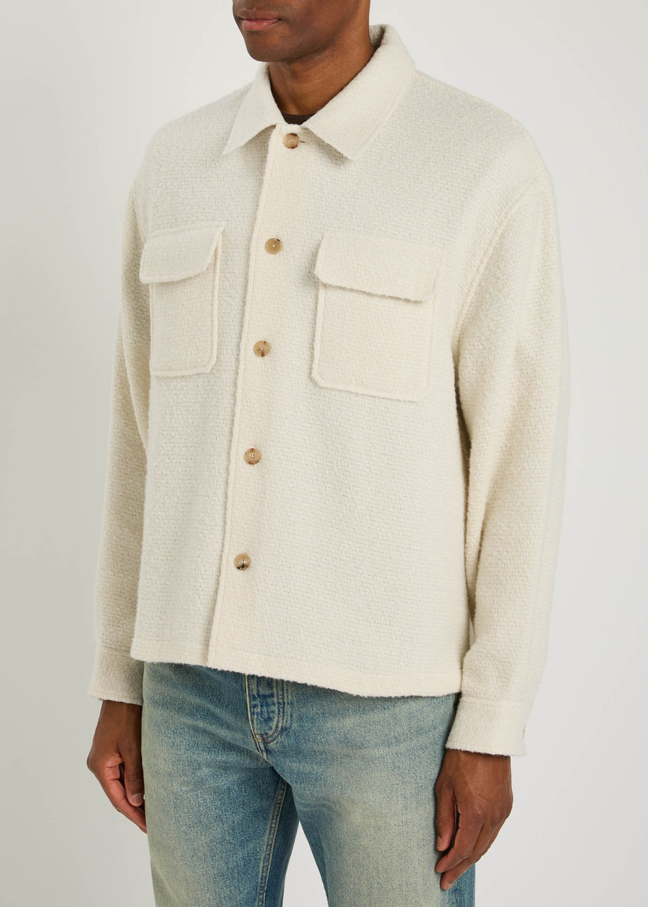 Frame Tweed Casual Jacket In Neutral