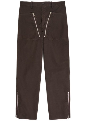 DRIES VAN NOTEN Pexior straight-leg cotton trousers | Harvey Nichols