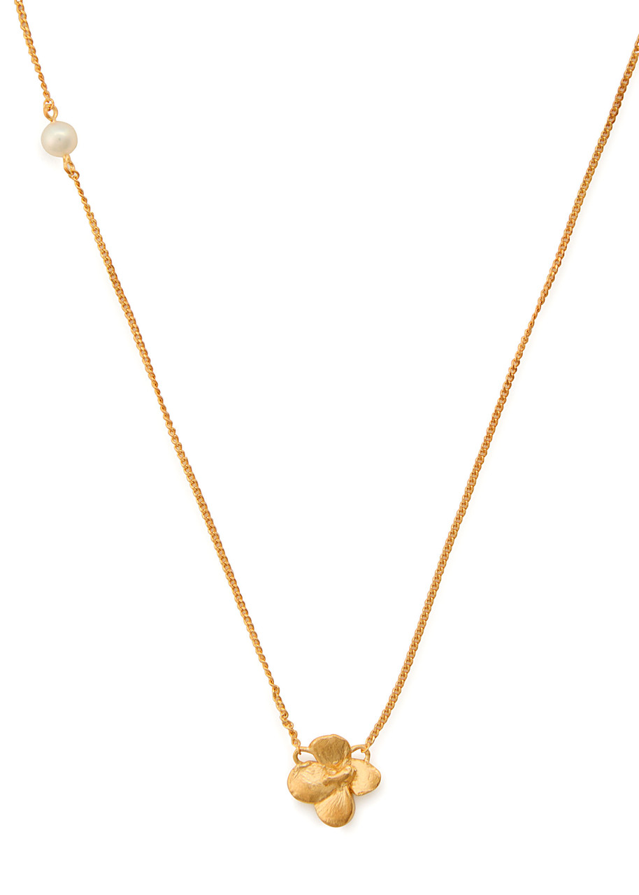 Completedworks Pearl And 18kt Gold-plated Pendant Necklace In Gold