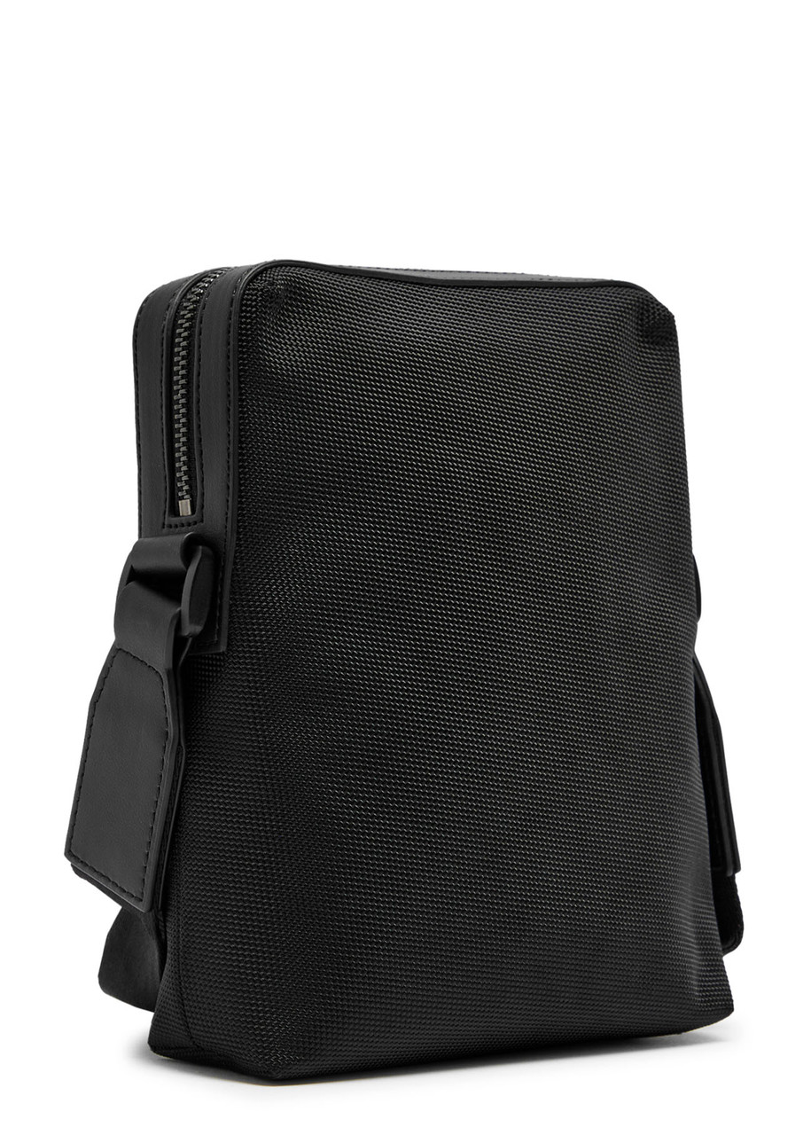 Hugo Boss Boss Logo Woven Shell Cross-body Bag In Black