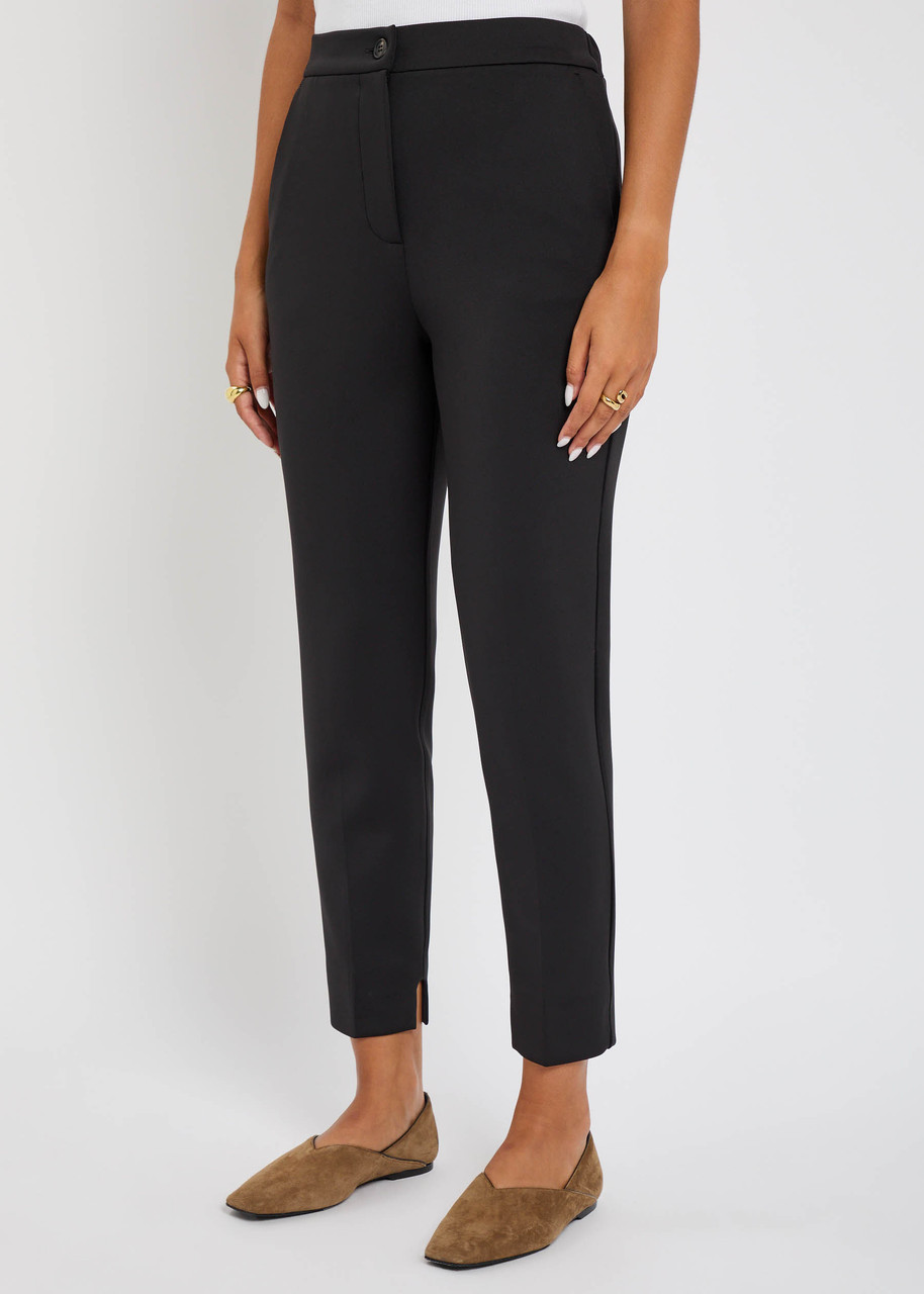 Mm Gerona Tapered-leg Jersey Trousers In Black