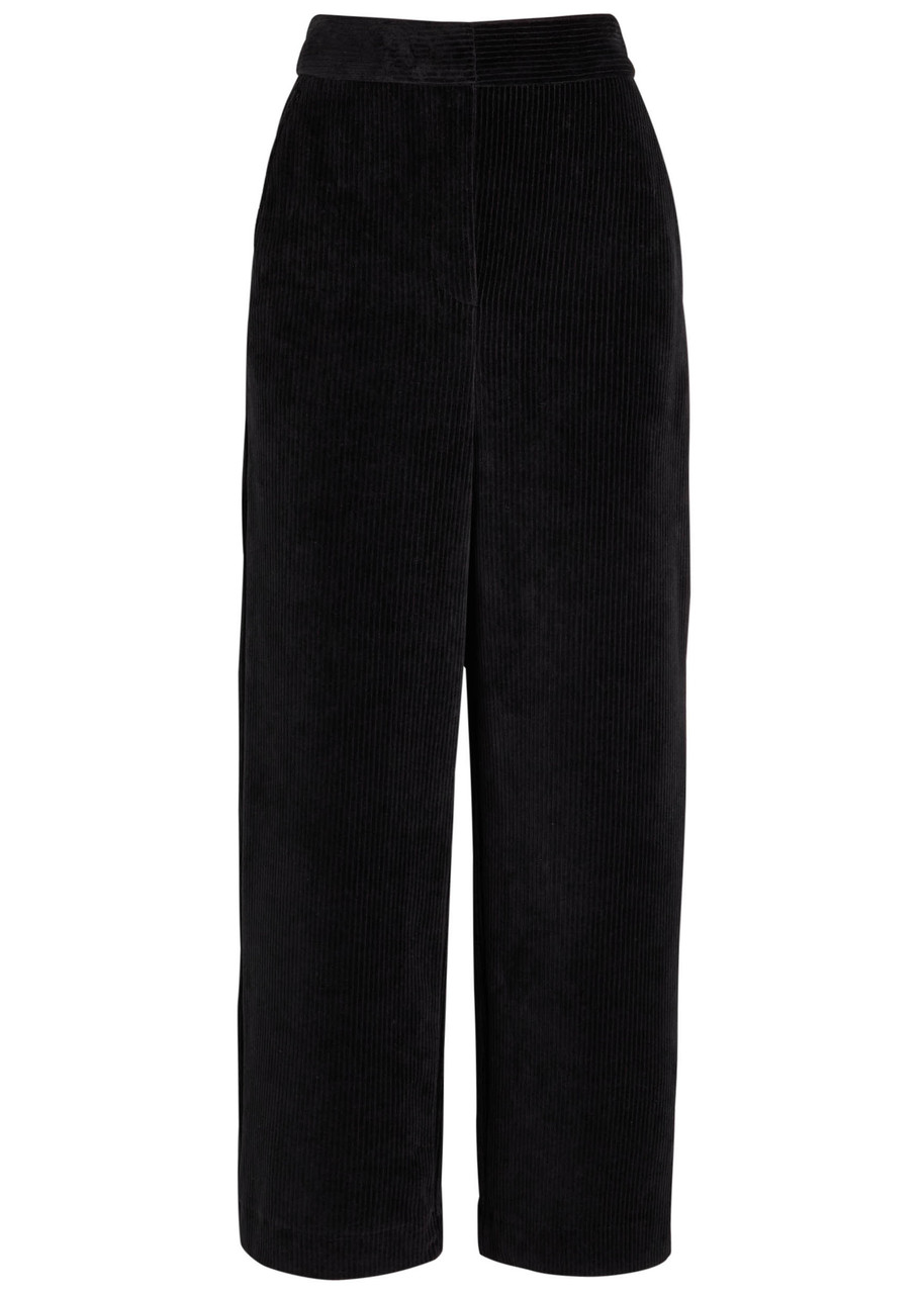Mm Gocce Wide-leg Corduroy Trousers In Black