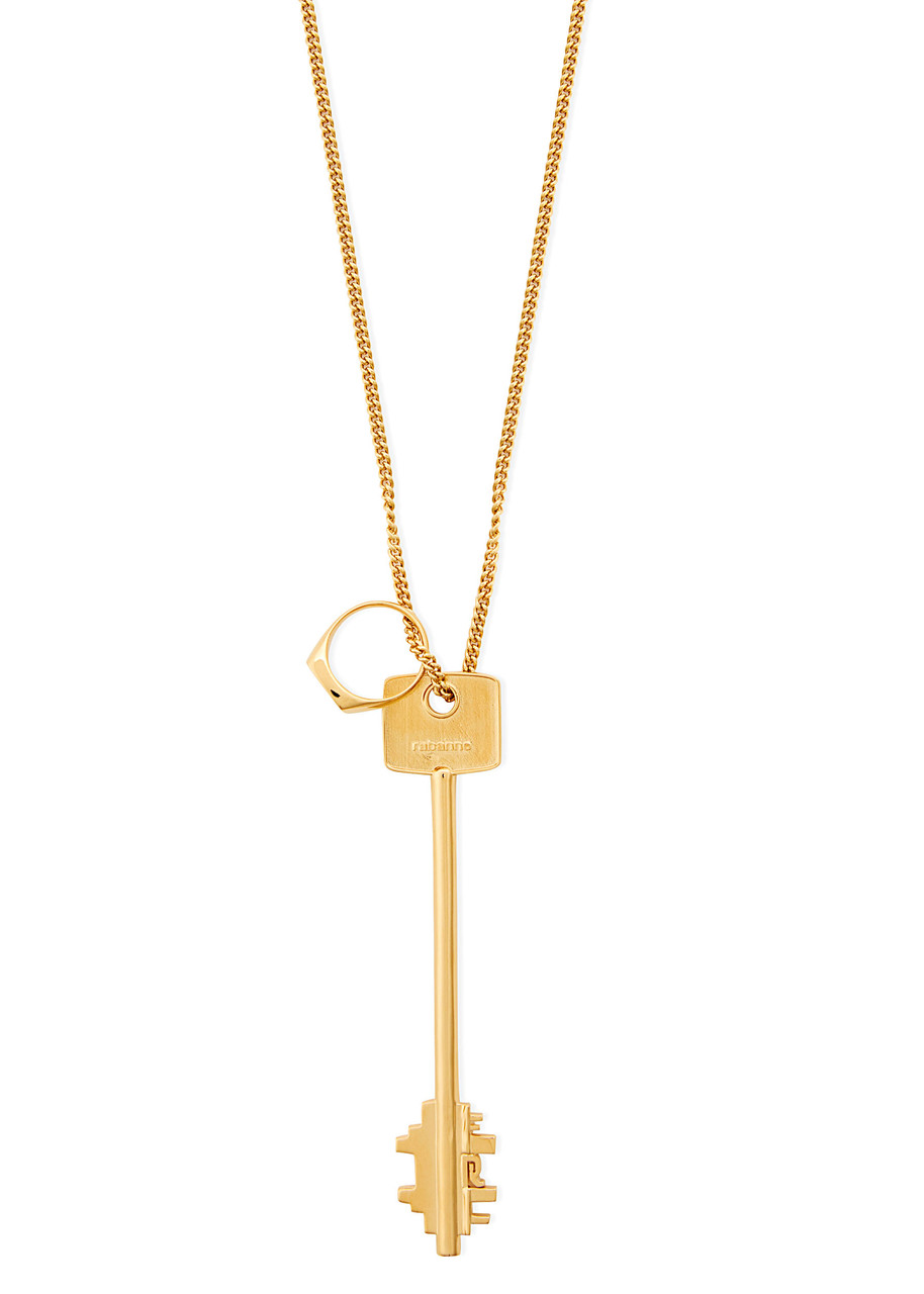 Rabanne Key Necklace - Gold - One Size