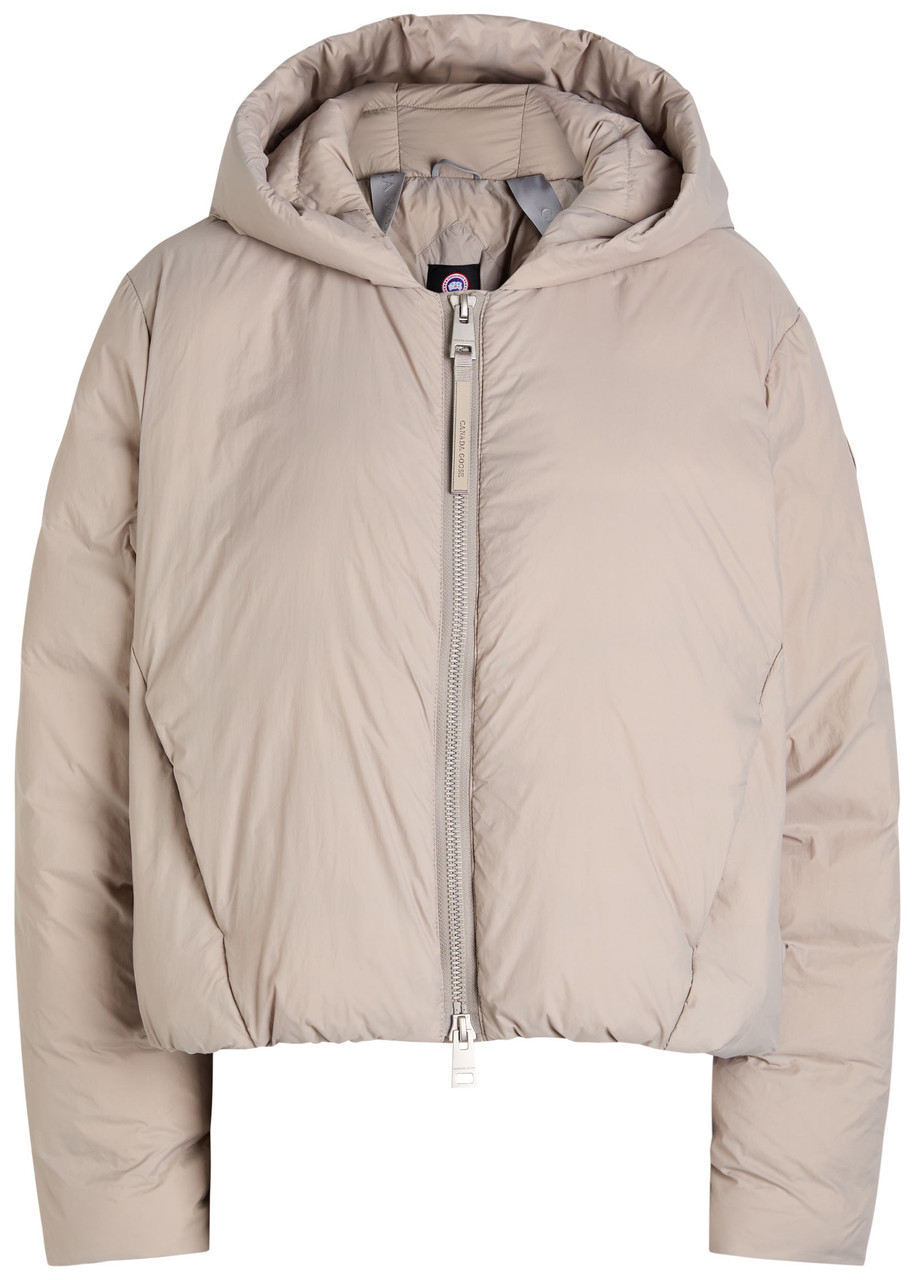 Canada Goose Elba Hooded Padded Nylon Jacket - Light Grey - L (UK14 / L)