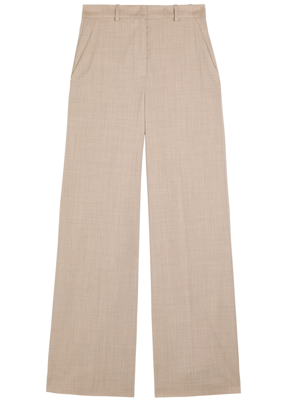 Joseph Alana Wide-leg Stretch-wool Trousers In Neutral