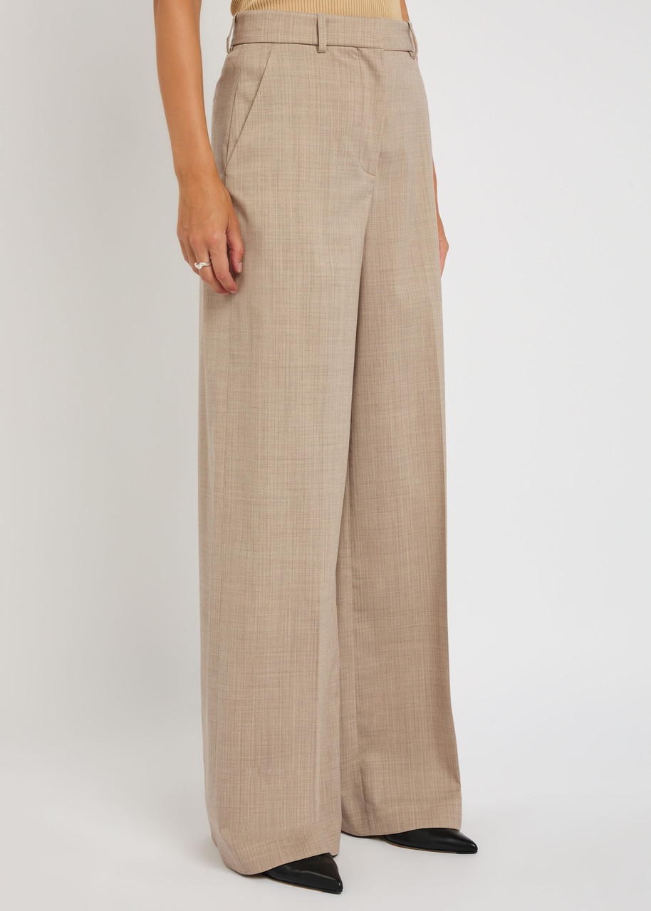 Joseph Alana Wide-leg Stretch-wool Trousers In Neutral