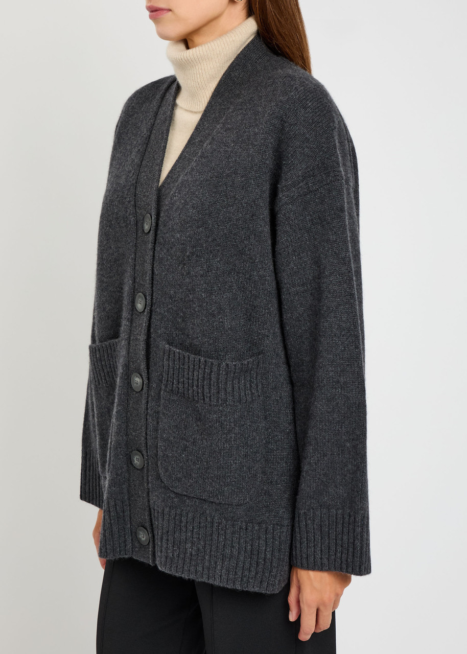 Joseph Oversized Cashmere Cardigan In Gray