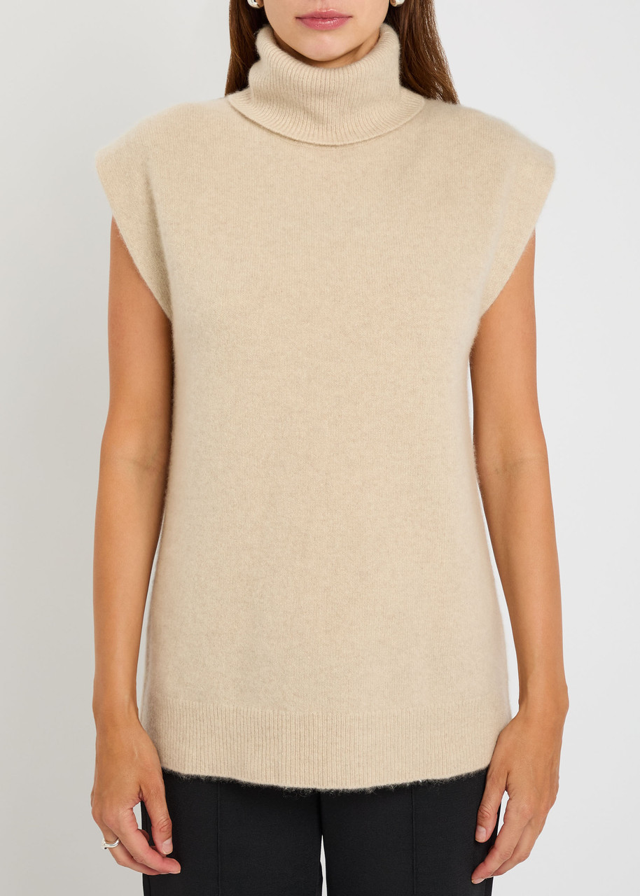  Joseph Cashmere-blend Vest - Cream - L (uk14 / L) 