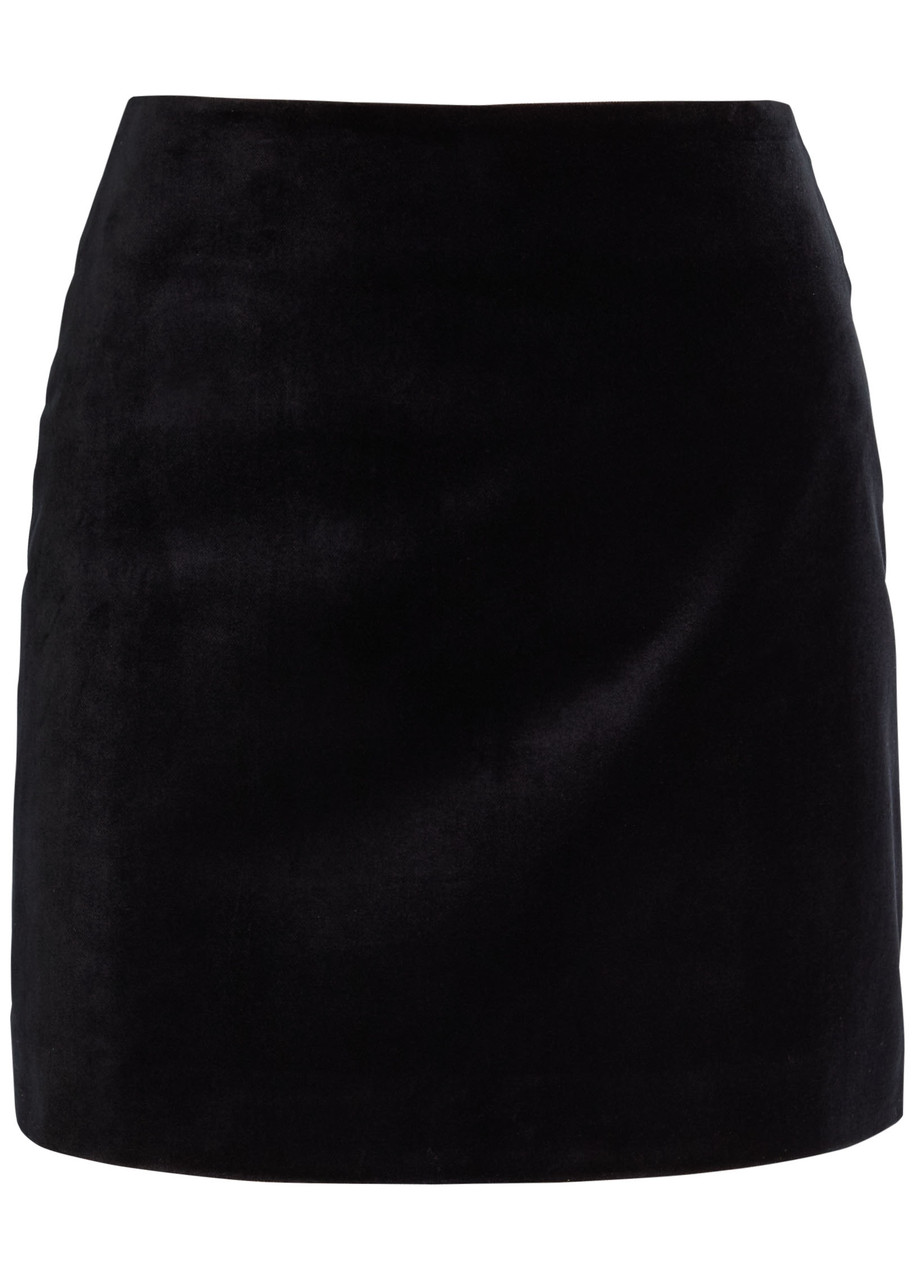 Blazé Milano Blaze Milano Jealousy Coci Velvet Mini Skirt In Black