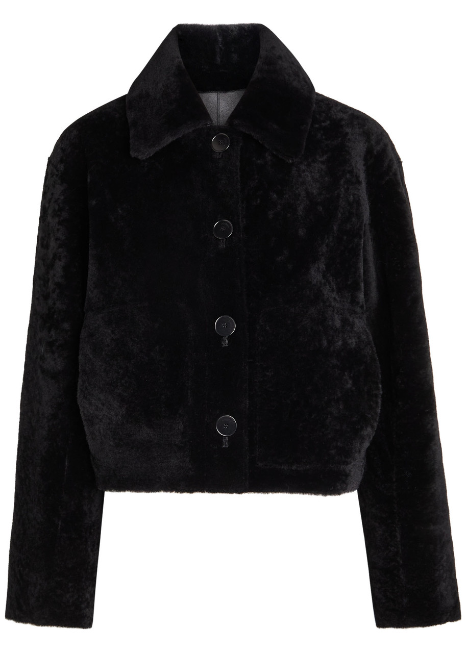 Joseph Alloway Reversible Shearling And Leather Jacket In Black