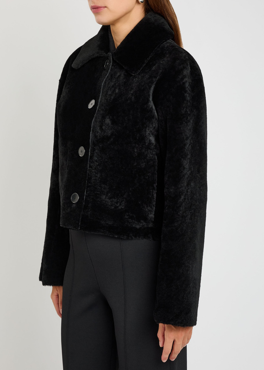 Joseph Alloway Reversible Shearling And Leather Jacket In Black