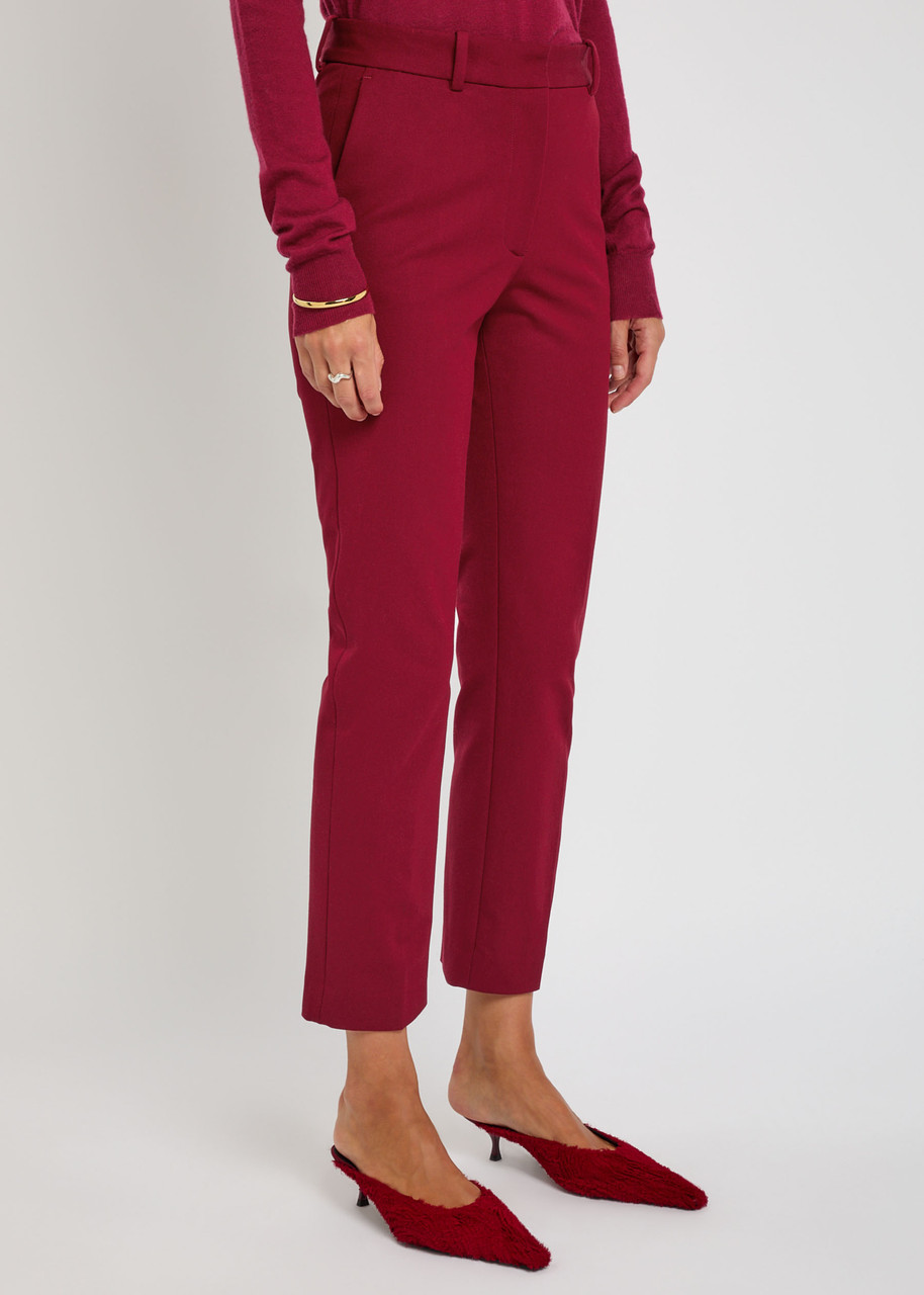 Joseph Coleman Tapered-leg Stretch-twill Trousers In White