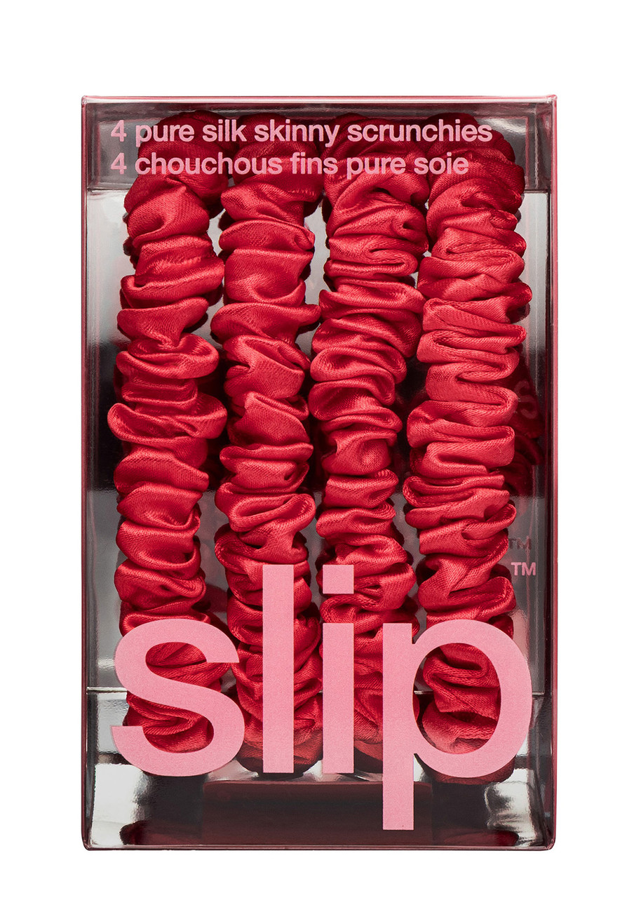 Slip Pure Silk Skinny Scrunchies - Red