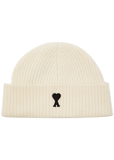 AMI PARIS Logo-embroidered wool beanie | Harvey Nichols