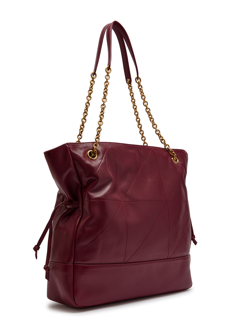 Saint Laurent Jamie Shopping Medium Quilted Leather Shoulder Bag In Burgundy