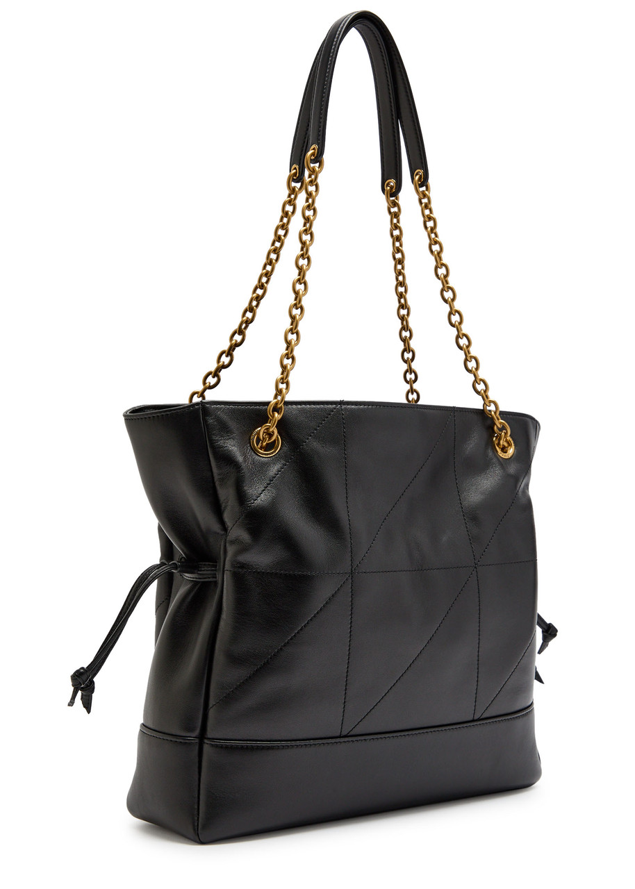 Saint Laurent Jamie Shopping Small Quilted Leather Shoulder Bag In Black