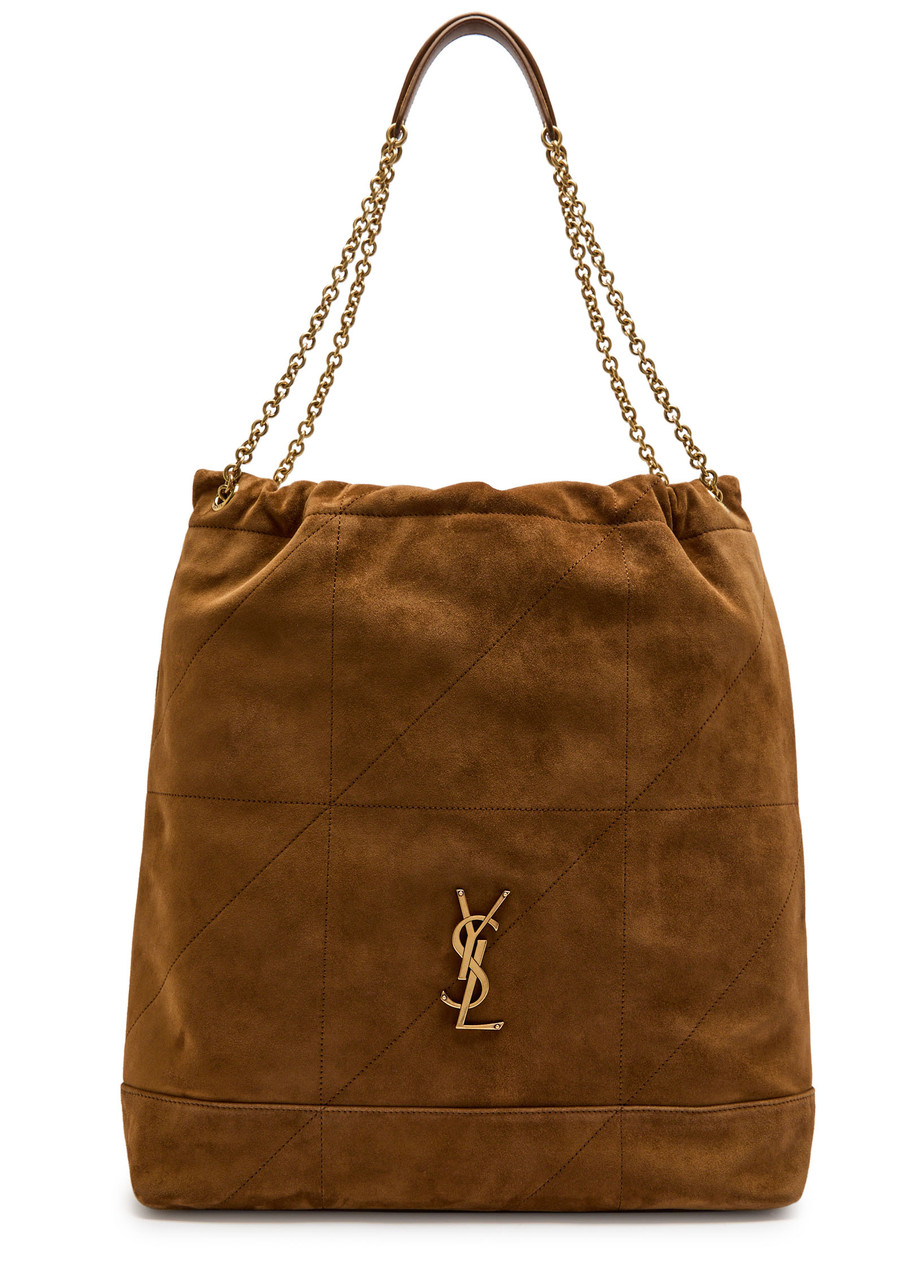 Saint Laurent Jamie Pochon Large Suede Shoulder Bag In Brown