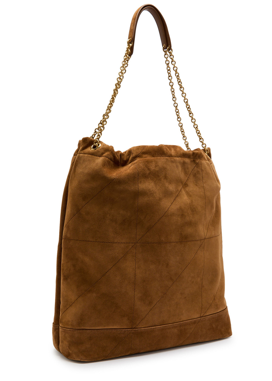 Saint Laurent Jamie Pochon Large Suede Shoulder Bag In Brown