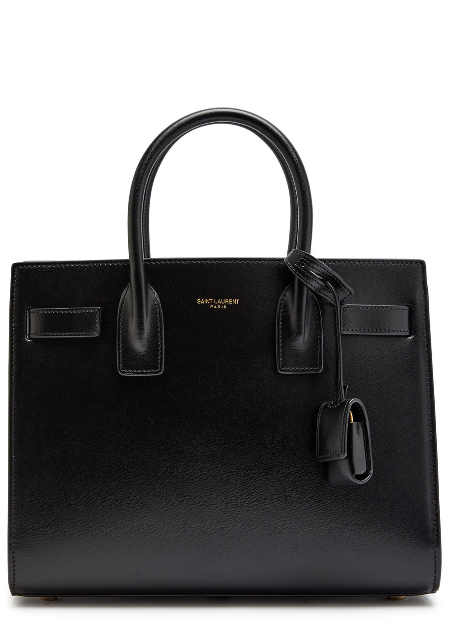 Saint Laurent Sac De Jour Mini Leather Top Handle Bag In Black