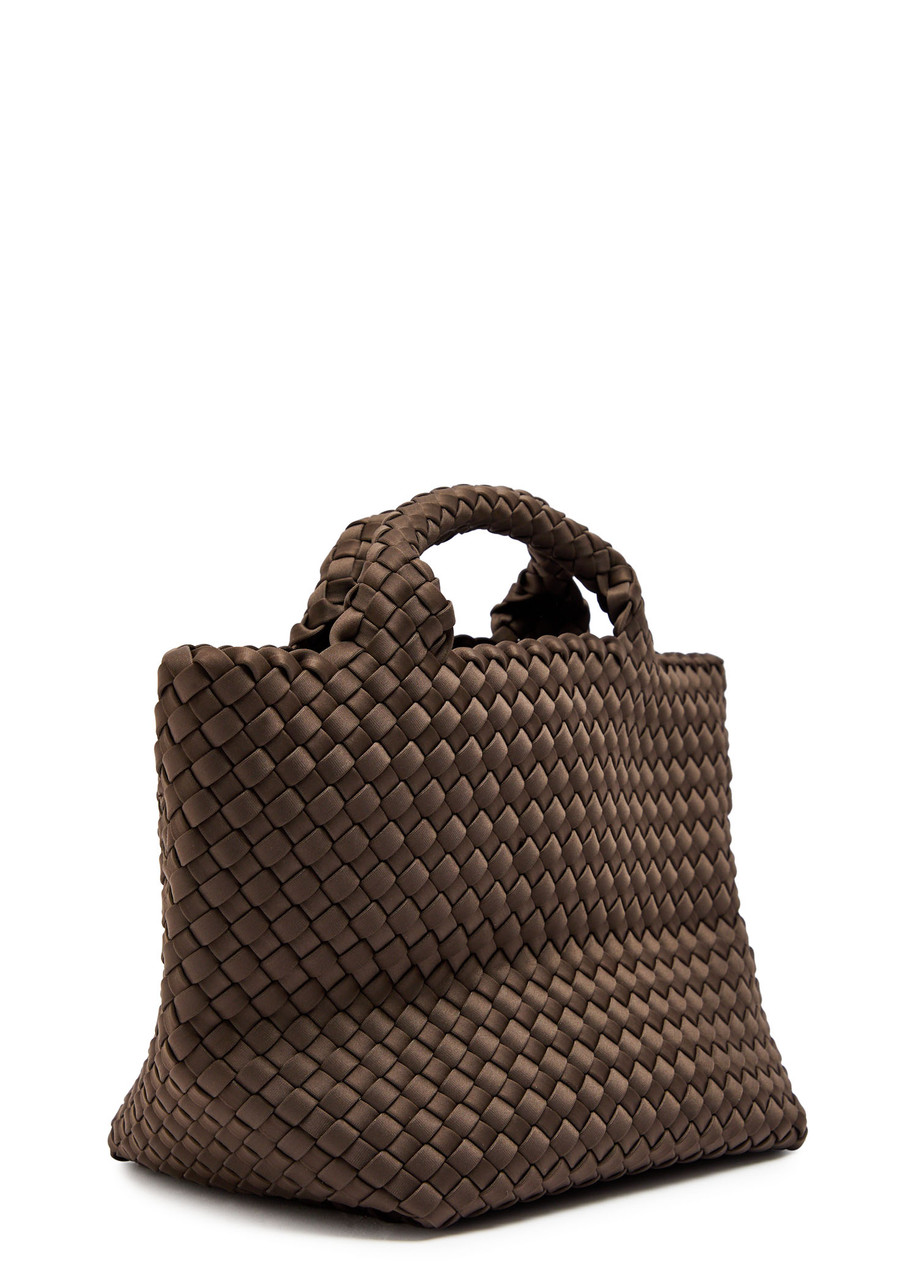 Naghedi St Barths Small Woven Top Handle In Brown