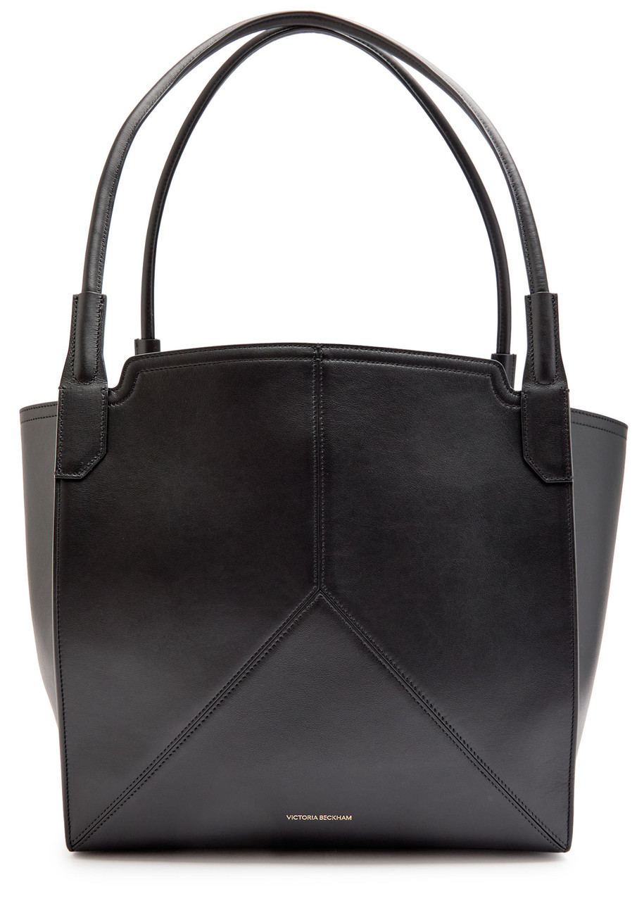 Victoria Beckham Victoria Small Panelled Leather Tote - Black - One Size