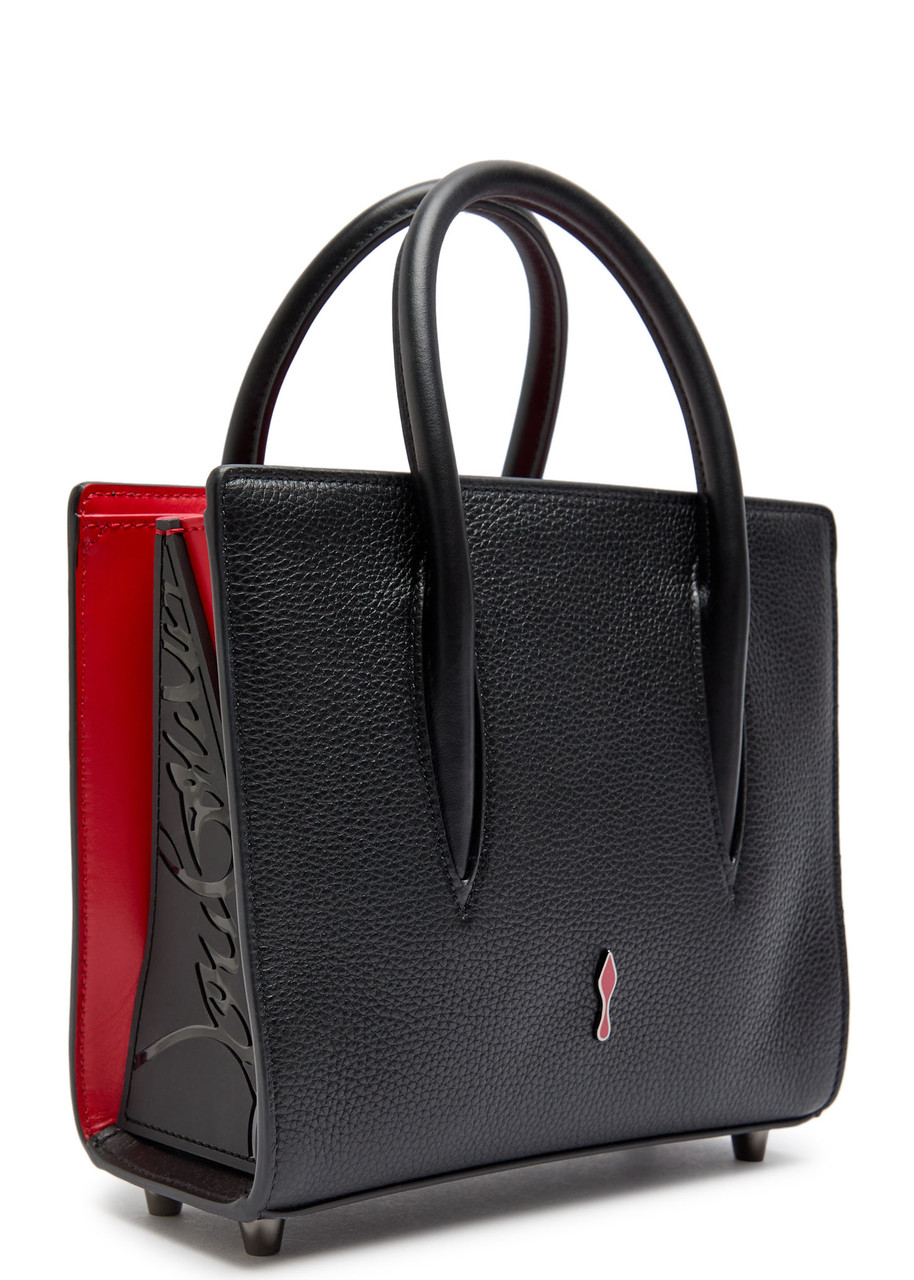 Christian Louboutin Paloma Mini Embellished Top Handle Bag In Black