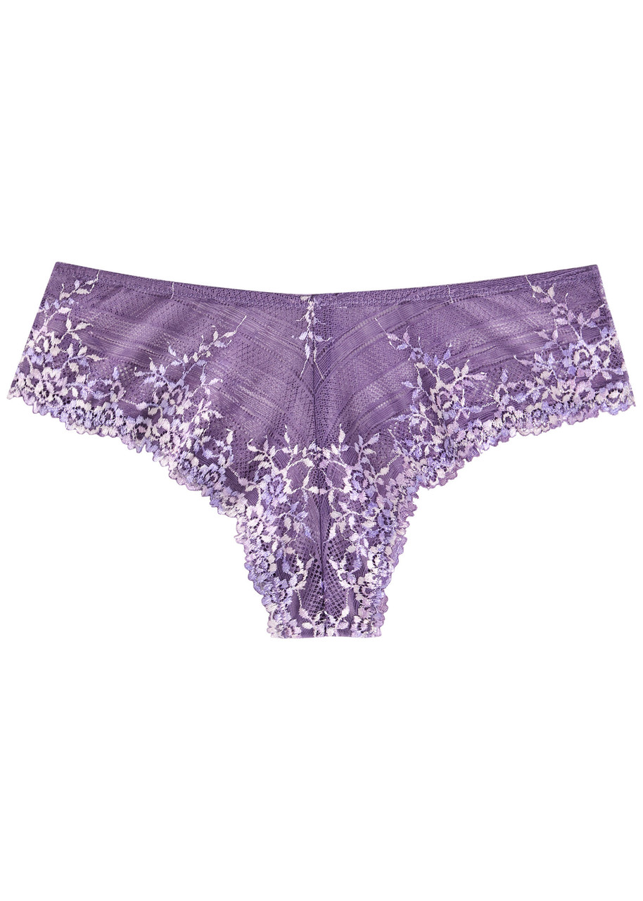 Wacoal Embrace Embroidered Lace Briefs - Purple - L (UK14 / L)