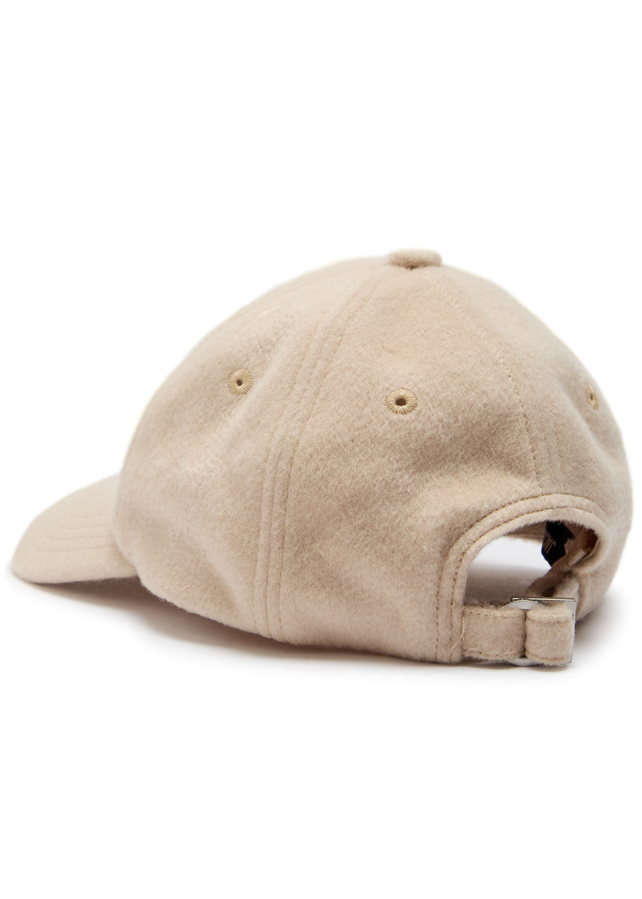 Jacquemus La Casquette Cachemiro Logo-embroidered Wool Cap In Sand