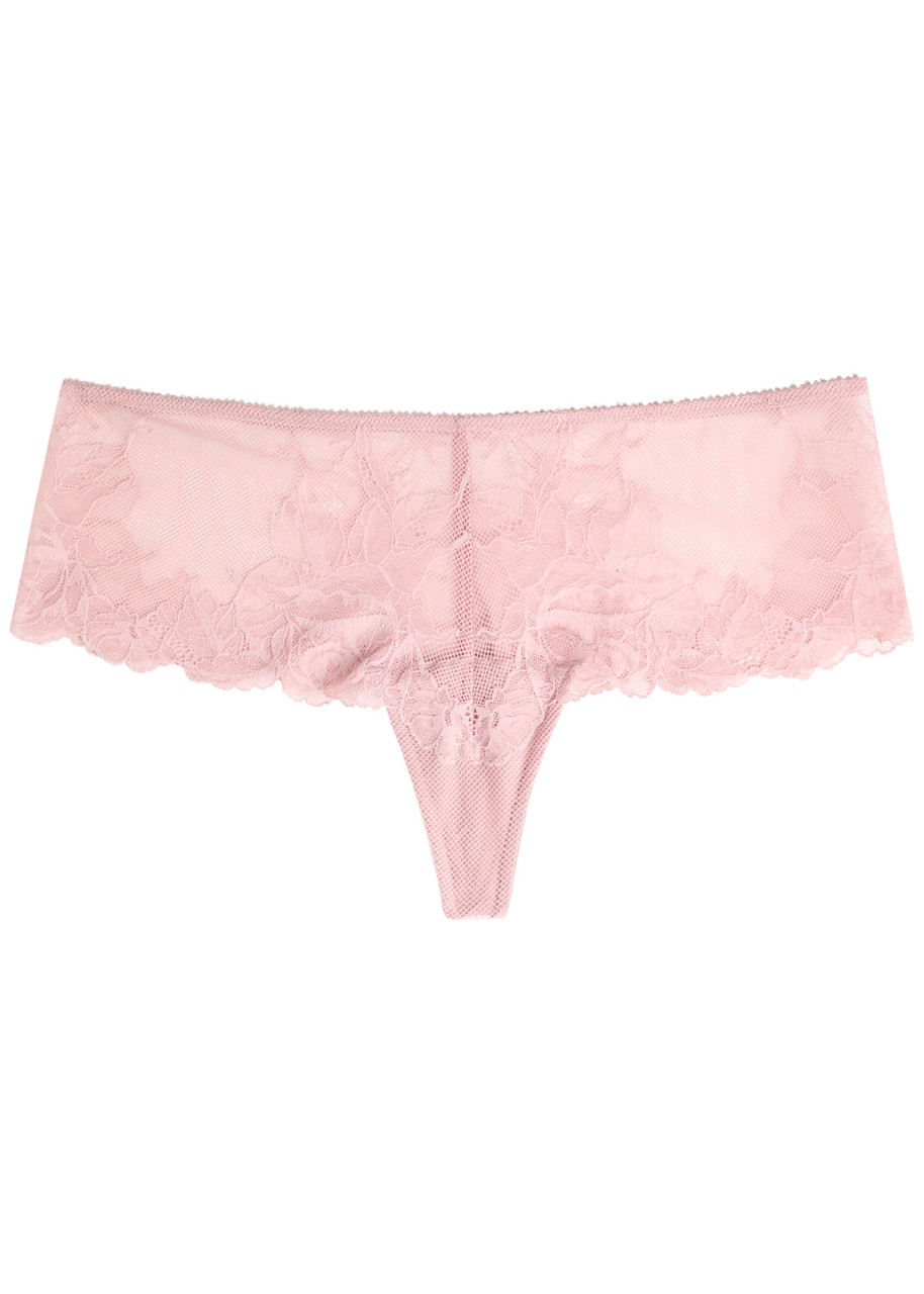 Wacoal Vivid Attraction Lace Thong In Pink