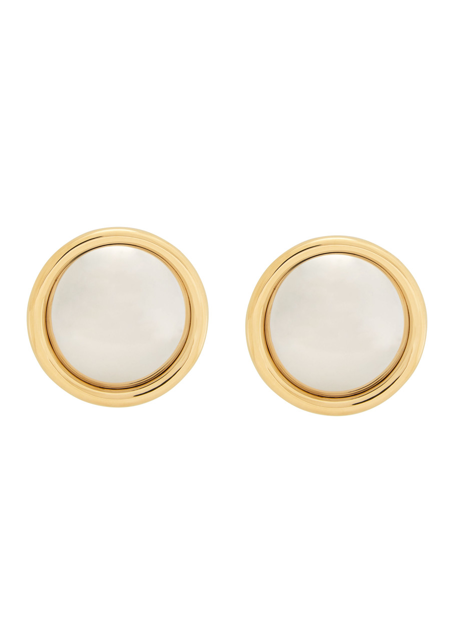 Jacquemus Les Boucles Spheres Two-tone Drop Earrings In Gold
