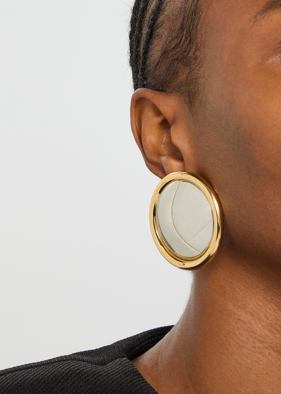 Jacquemus Les Boucles Spheres Two-tone Drop Earrings In Gold