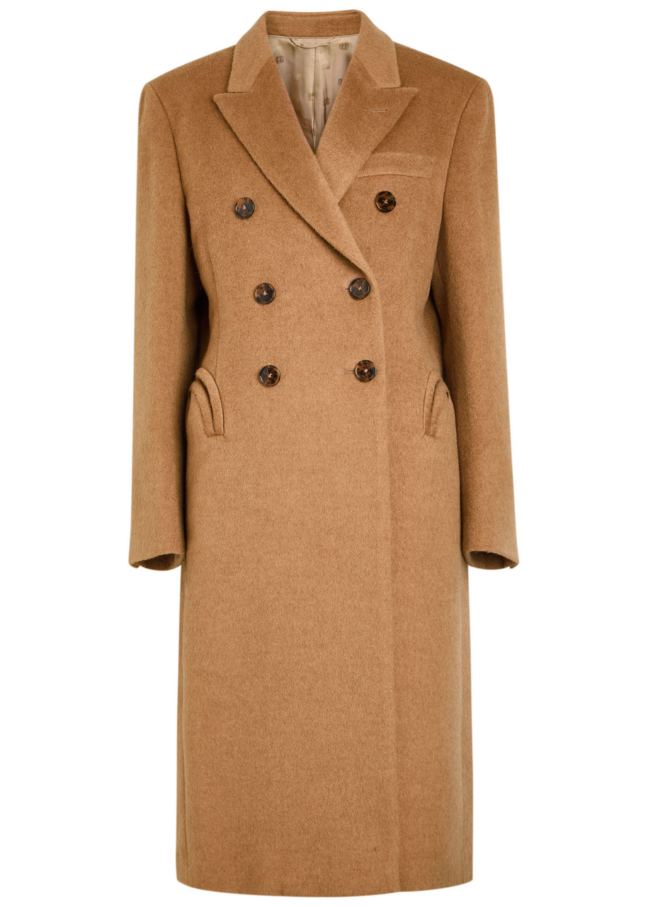 Blazé Milano Blaze Milano Mylius Double-breasted Wool Coat In Brown