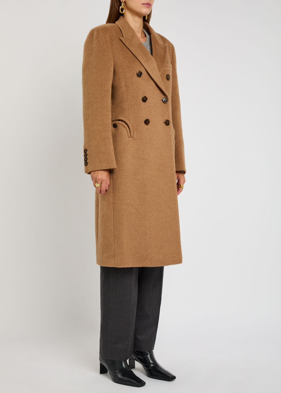 Blazé Milano Blaze Milano Mylius Double-breasted Wool Coat In Brown
