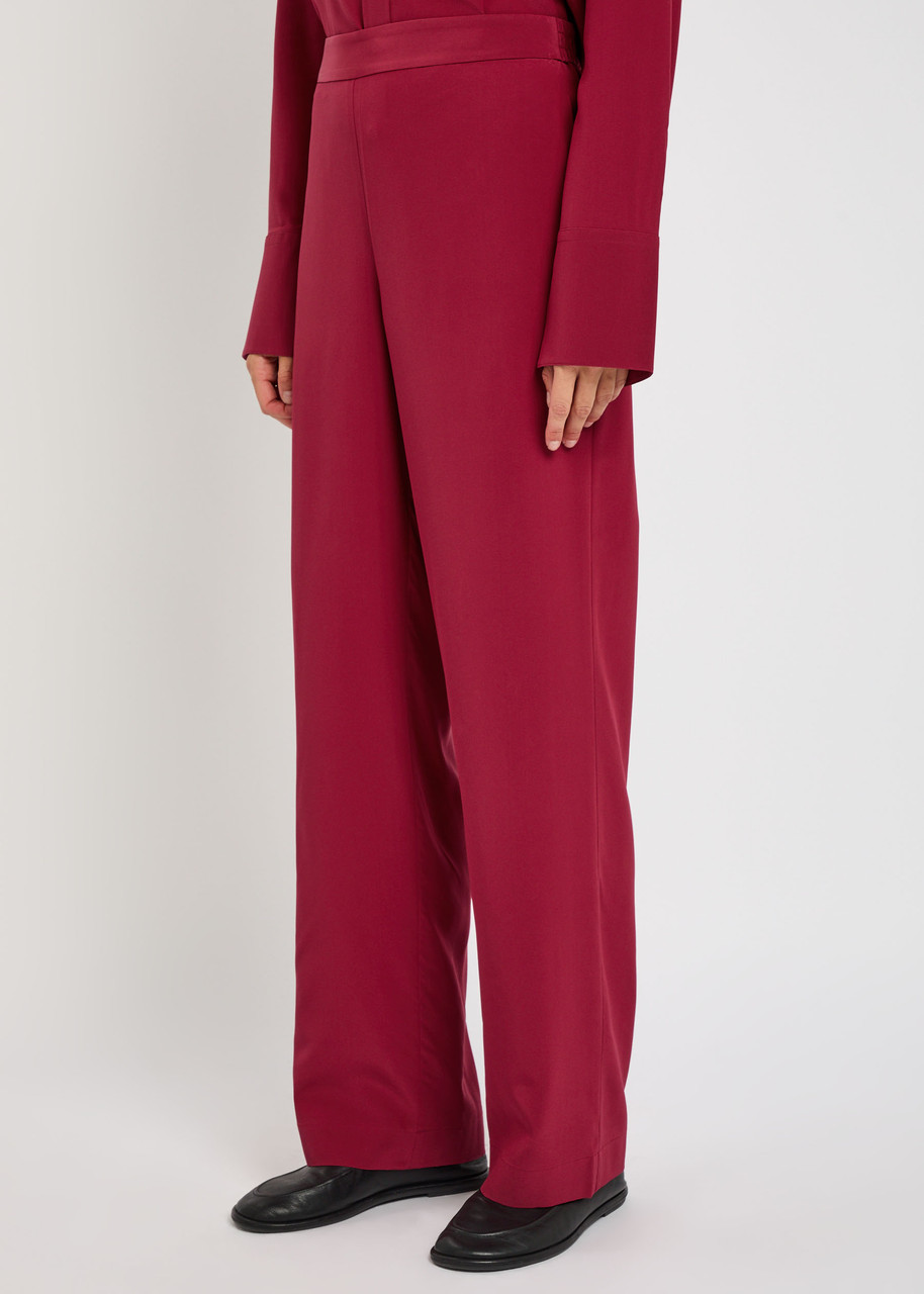 Joseph Sahel Straight-leg Silk Trousers In Pink