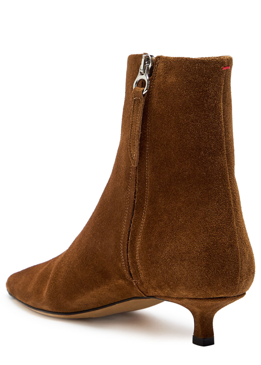Aeyde Sofie Cow Suede Leather Tobacco Boots Tobacco In Brown