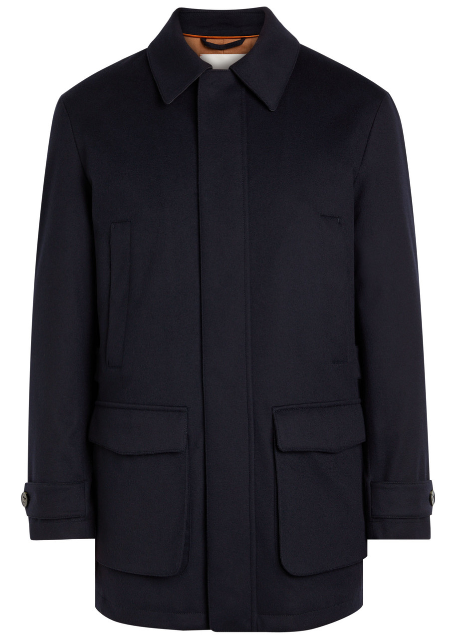 Tod's Over Jacket In Drap Di Lana T15 In Blue